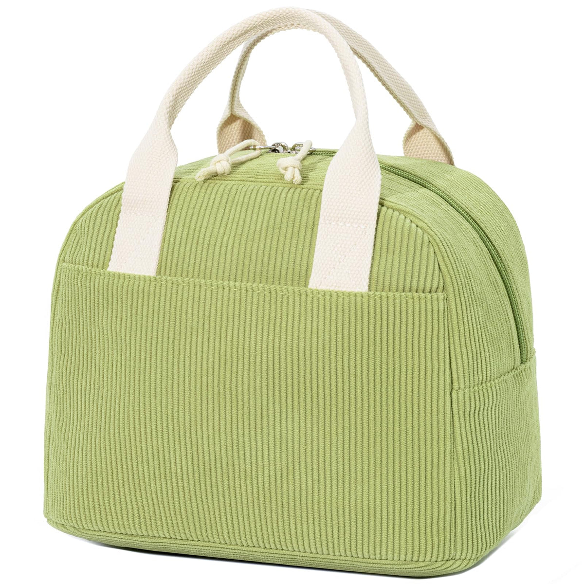 LOVELYWIND Lunch Box for Women,Insulated Lunch Bag,Green Stripe14-Can(9L)