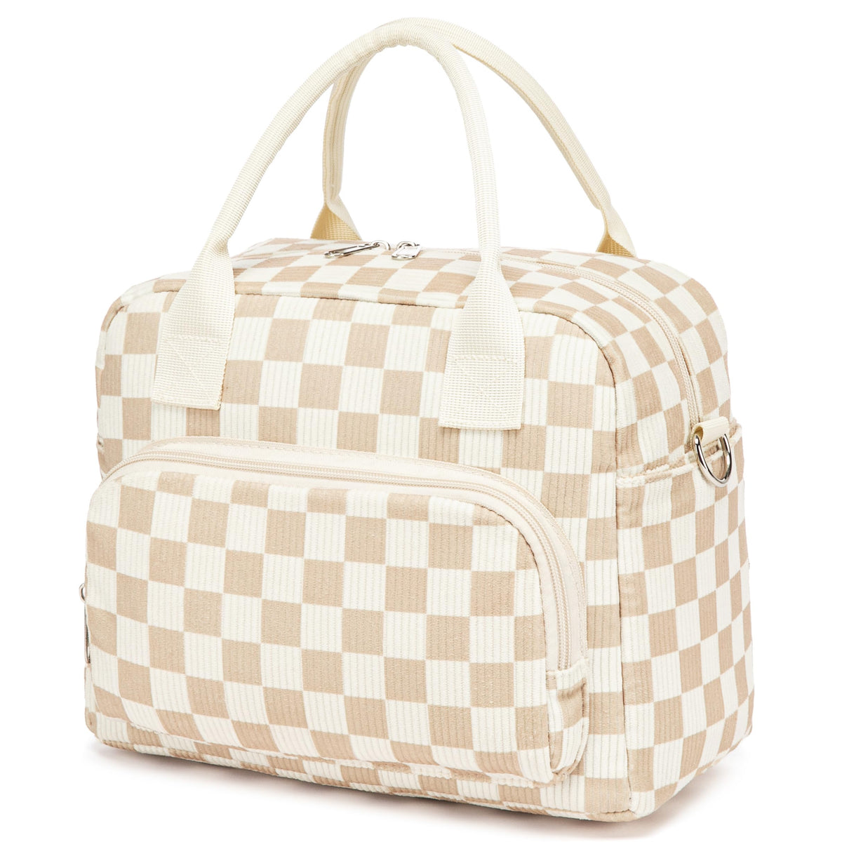 LOVELYWIND Lunch Box for Women,Insulated Lunch Bag,Green Stripe14-Can(9L)