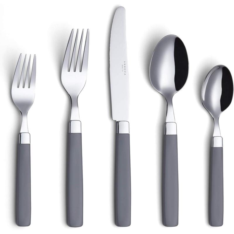 Silverware Set Stainless Steel Colorful Tableware Kitchen Flatware Set Utensils, Includes Dinner , Forks, Spoons & Dessert Spoons (Turquoise, 16 count)