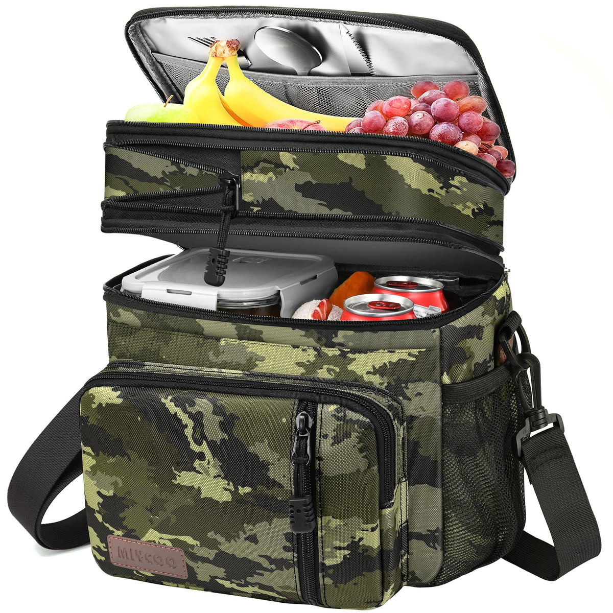 MIYCOO Lunch Bag & Lunch Box for Men Women, Double Deck & Leakproof