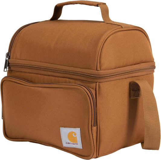 Carhartt Camping Cooler, Worksite Lunch Box, Soft Shell Lunch Bag for Construction Sites, Work and Everyday Use, Brown