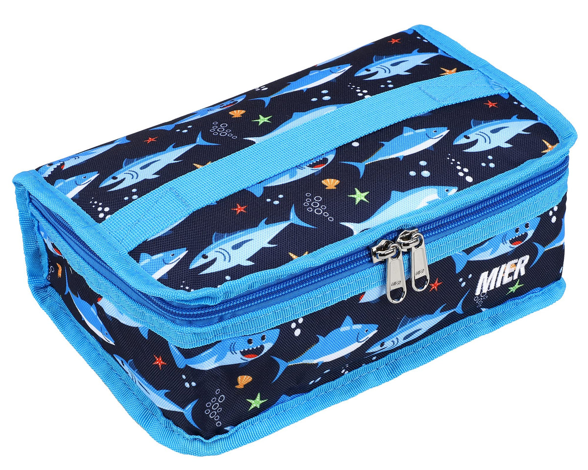 MIER Small Lunch Bag for Kids & Adults Compact Insulated Lunch Box, Black