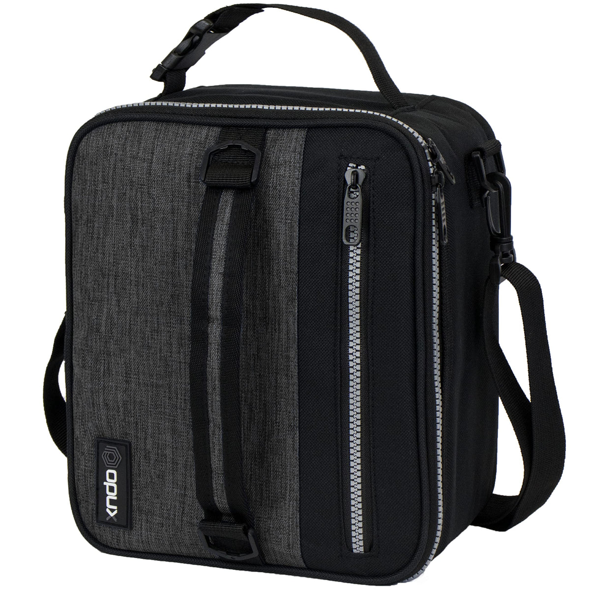 opux Insulated Lunch Bag for Men Women Kids, Soft Lunch Box, Black