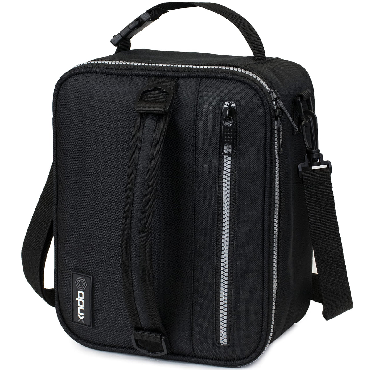 opux Insulated Lunch Bag for Men Women Kids, Soft Lunch Box, Black