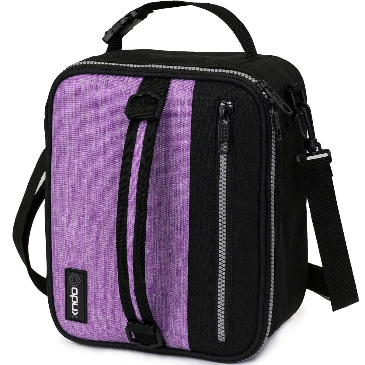 opux Insulated Lunch Bag for Men Women Kids, Soft Lunch Box, Black
