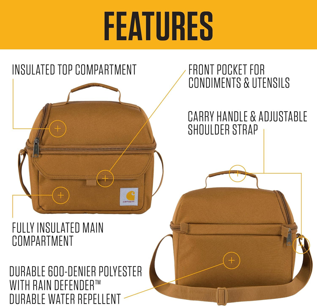 Carhartt Insulated 12 Can Cooler Carhartt Brown