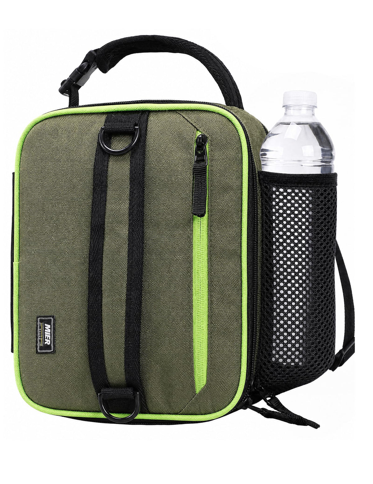 MIER Expandable Small Lunch Box for Men Women Kids to Work School, Black