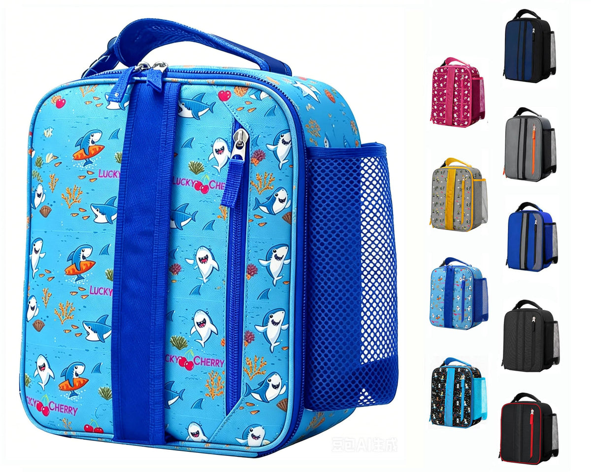 Lunch Box Insulated Lunch bag for Men Teen Kids Boys Adult Portable Stylish Small Lunchbox Special Design for Working Office school Picnic (Black 6L(Without Shoulder Straps))