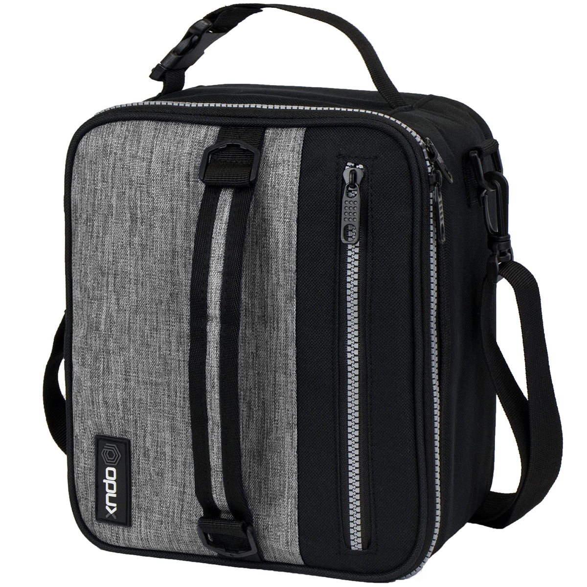 opux Insulated Lunch Bag for Men Women Kids, Soft Lunch Box, Black