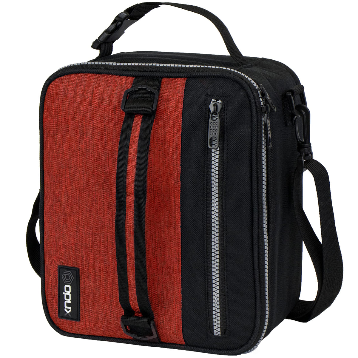 opux Insulated Lunch Bag for Men Women Kids, Soft Lunch Box, Black