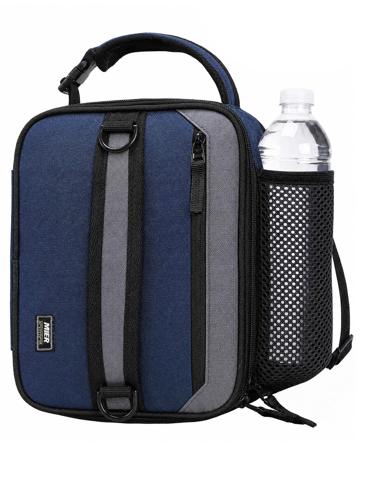 MIER Expandable Small Lunch Box for Men Women Kids to Work School, Black