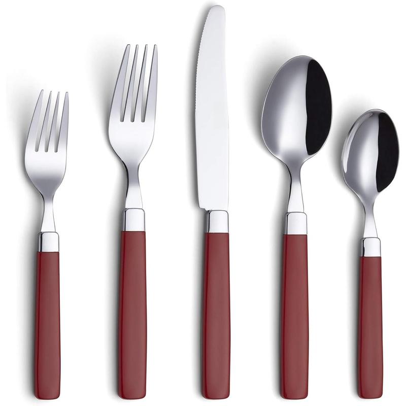 Silverware Set Stainless Steel Colorful Tableware Kitchen Flatware Set Utensils, Includes Dinner , Forks, Spoons & Dessert Spoons (Turquoise, 16 count)